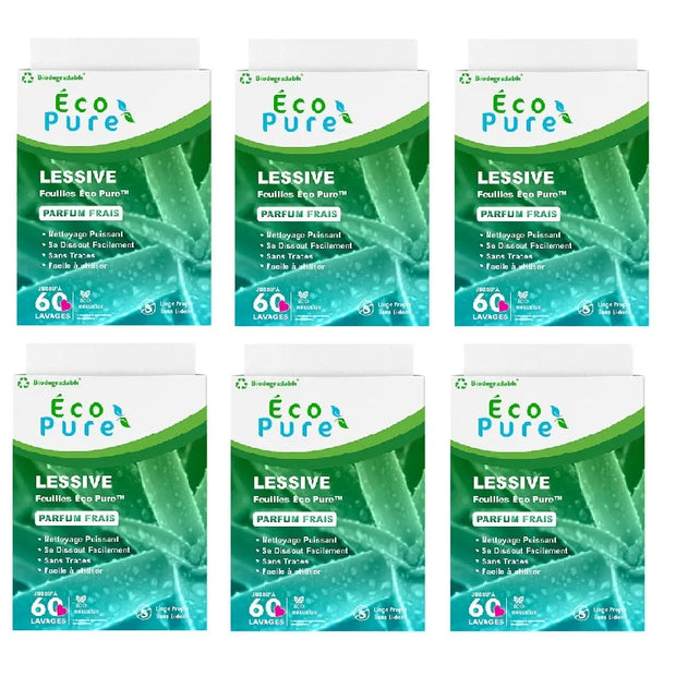 3/6 box Eco Pure Laundry Detergent Sheets - Vegan, No Plastic Jug, No Mess & Liquid Free Laundry Sheets in Washer Hypoallergenic