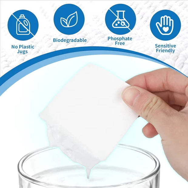 3/6 box Eco Pure Laundry Detergent Sheets - Vegan, No Plastic Jug, No Mess & Liquid Free Laundry Sheets in Washer Hypoallergenic