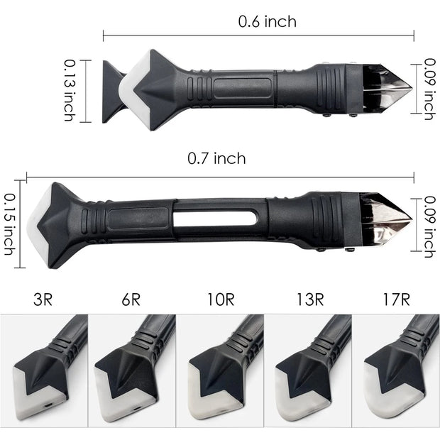 3 in 1 Silicone Caulking Tool Glass Glue Angle Scraper Tools Caulk Cement Scraper Silicone Sealant Remover Shovel Floor Cleaning