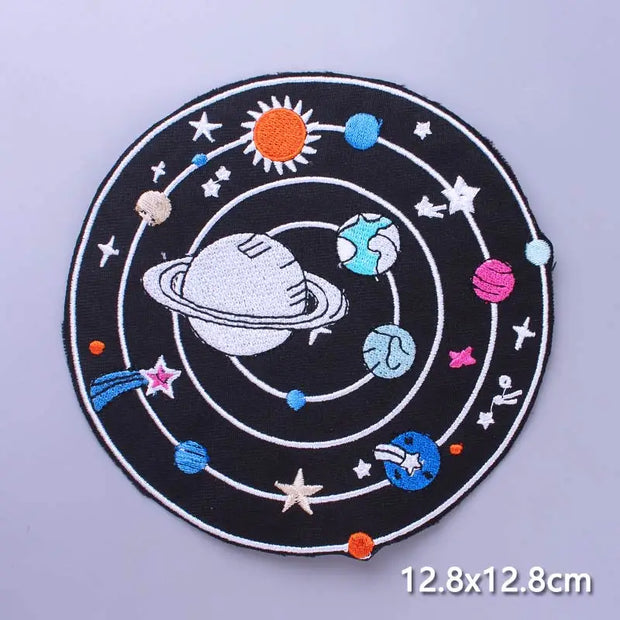 Mountain Waves Patch For Clothing Nature Travel Patches On Clothes DIY Camping Fusible Patch Applqiue Sewing Embroidered Pacthes