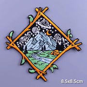 Mountain Waves Patch For Clothing Nature Travel Patches On Clothes DIY Camping Fusible Patch Applqiue Sewing Embroidered Pacthes