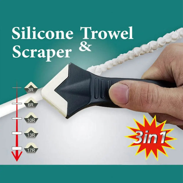 3 in 1 Silicone Caulking Tool Glass Glue Angle Scraper Tools Caulk Cement Scraper Silicone Sealant Remover Shovel Floor Cleaning