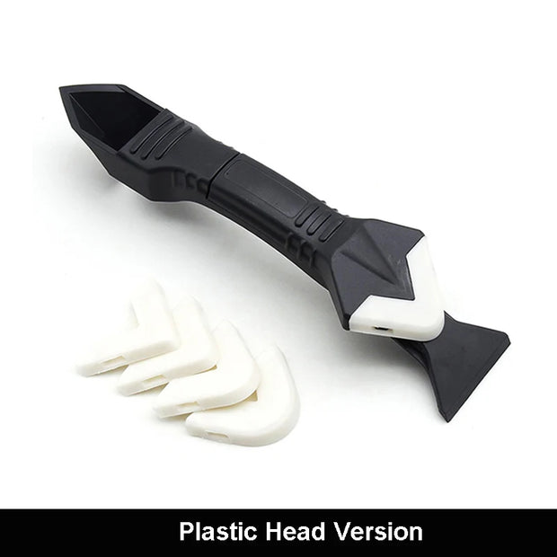 3 in 1 Silicone Caulking Tool Glass Glue Angle Scraper Tools Caulk Cement Scraper Silicone Sealant Remover Shovel Floor Cleaning