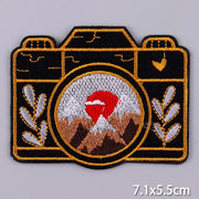 Mountain Waves Patch For Clothing Nature Travel Patches On Clothes DIY Camping Fusible Patch Applqiue Sewing Embroidered Pacthes