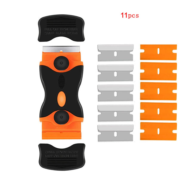 Razor Blade Scraper Tool,Sticker Remover Cleaning Scraper for Paint,Decal,Adhesive,Label,Caulk,Glass Scraper for Window Cooktop