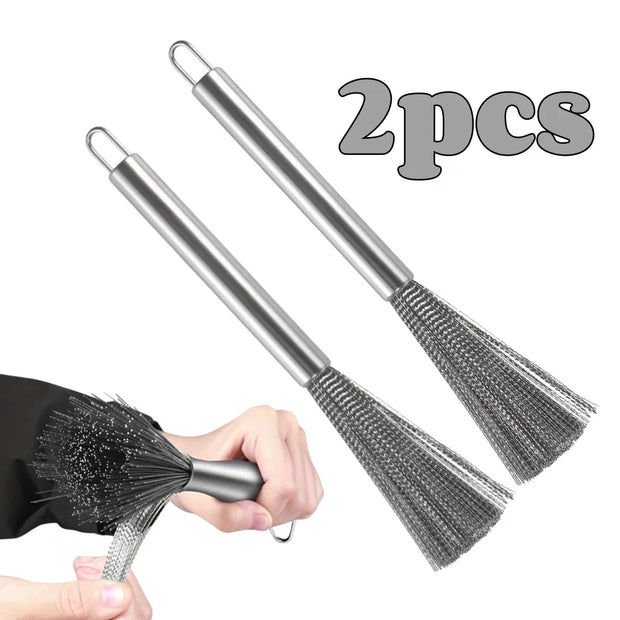 Stainless Steel Pot Brush Long Handle Multi-functional Cleaning Brush Hanging Washing Tool for Kitchen Sink Pans Scrubber Gadget