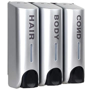 Triple 350ml Shower Bath Shampoo Dispenser Multi-Purpose Wall-Mount Heat-Resistant Large Capacity for Bathroom Accessories