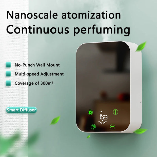 Scent Machine Electric Aroma Nebulizer Scent Diffuser Machine Home Air Fragrance Machine, Wall-Mountable for Home/Hotels/Gyms
