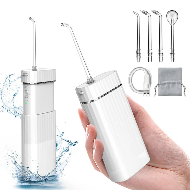 USB Water Denta l Flossers and Toothbrush Cordless Jet Irrigator Pick Water Flosser Denta l Deformable Pocket Water Flosser Care