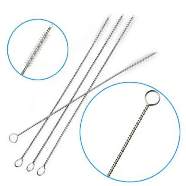 20CM Stainless Soft Hair Suction Glass Tube Cleaner Brushes Straw Bottle Cleaning Brush Cleaning Tools Household Cleaning