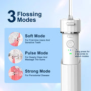 USB Water Denta l Flossers and Toothbrush Cordless Jet Irrigator Pick Water Flosser Denta l Deformable Pocket Water Flosser Care
