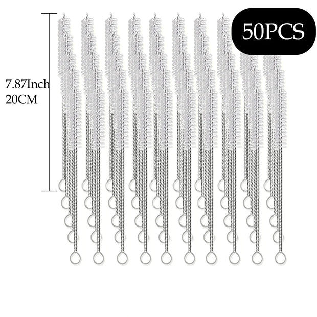Straw Cleaner Brush Kit for Stanley - (4-Size) Extra Long Pipe Cleaners, Straw Cleaning Brush for Tumbler, Bottle