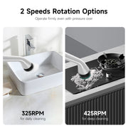 Electric Spin Scrubber, Electric scrubber with 8 Replaceable Brush Heads & Detachable Extension Handle, Power spin scrubber cord