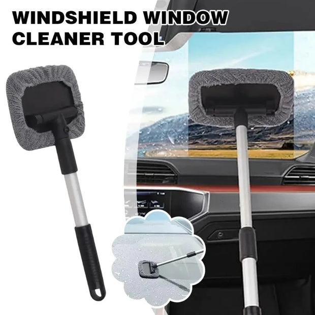 Car Windshield Clean Brush Kit Car Window Cleaning Wash Tool with Long Handle Adjustable Angle Cleaning Brush