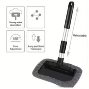 Car Windshield Clean Brush Kit Car Window Cleaning Wash Tool with Long Handle Adjustable Angle Cleaning Brush
