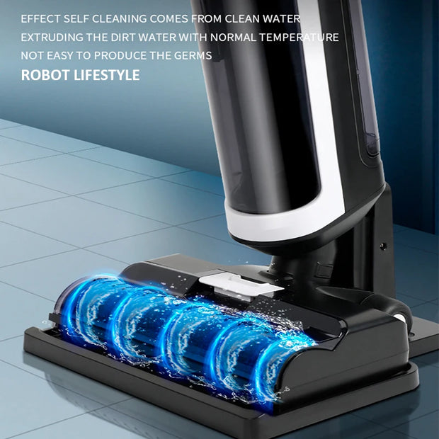 Cordless Vacuum Cleaner for Wet And Dry Cleaning RL8Pro, Smart Washing for Home Multi Surface Floor,14000Pa, Self-drying