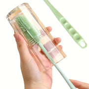 No Dead Corner Silicone Cup Brush Long Handle Portable Cup Scrubber Multipurpose Bottle Cleaning Brush Water Bottle