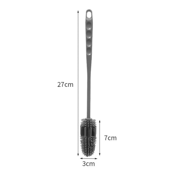 No Dead Corner Silicone Cup Brush Long Handle Portable Cup Scrubber Multipurpose Bottle Cleaning Brush Water Bottle
