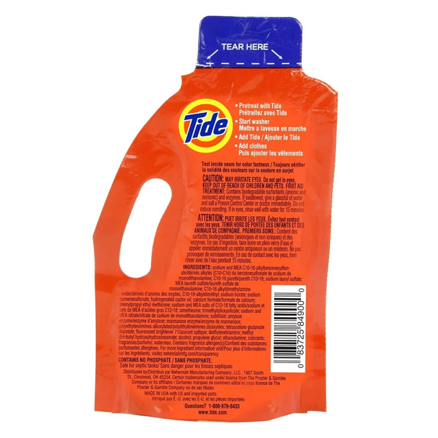 Ultra Concentrated Laundry Detergent Travel Size 1.62oz Liquid Soap Single Load Stain Remover Airplane Friendly Fresh Scent All
