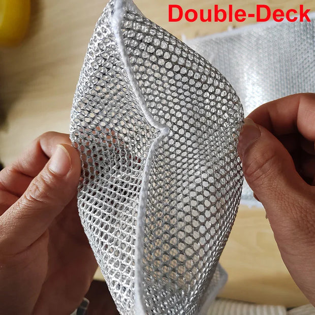 Kitchen Cleaning Cloth Reusable Steel Wire Cleaning Rag Pans Stove Rust Removal Magic Cleaning Cloth Dish Cloth Cleaning Tools