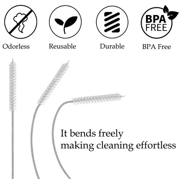 Straw Cleaner Brush Kit for Stanley - (4-Size) Extra Long Pipe Cleaners, Straw Cleaning Brush for Tumbler, Bottle