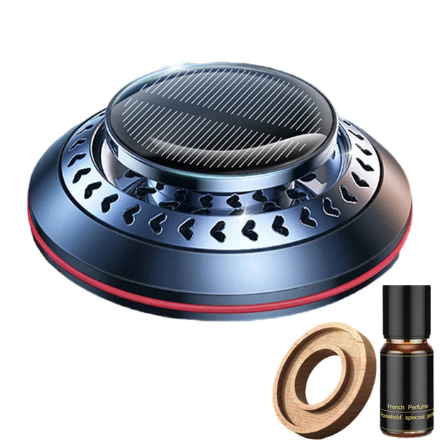 Solar Perfume Diffuser Long Lasting Rotating Car Aromatherapy Car Essential Oils Diffusers Deodorizing Interior Accessories
