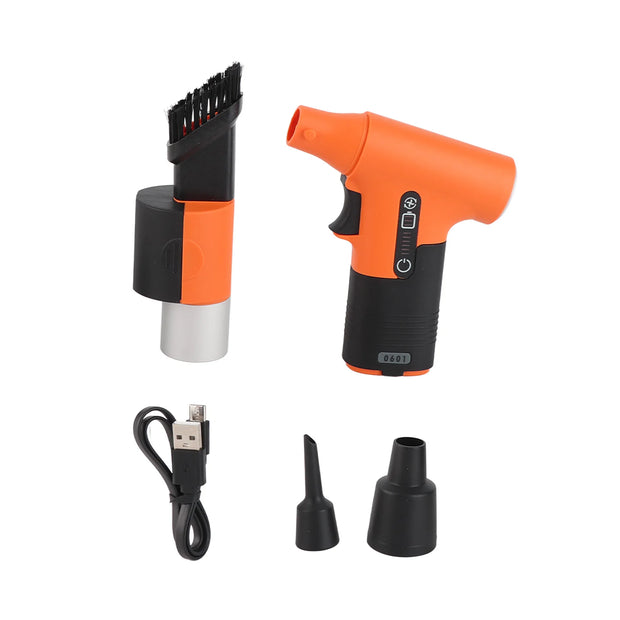 Electric Air Duster 130000RPM Mini Turbo Fan Blowing and Suction Dual-purpose Dust Removal Jet Dry Blower Portable Handheld