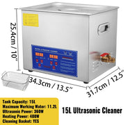 VEVOR 1.3L 2L 3L 6L 10L 15L 22L 30L Ultrasonic Cleaner Lave-Dishes Portable Washing Machine Diswasher Ultrasound Home Appliances