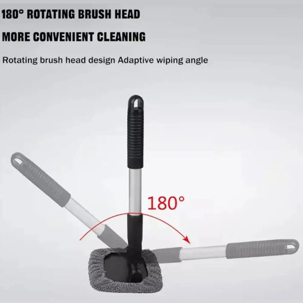 Car Windshield Clean Brush Kit Car Window Cleaning Wash Tool with Long Handle Adjustable Angle Cleaning Brush