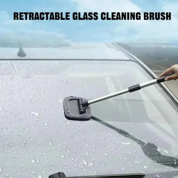 Car Windshield Clean Brush Kit Car Window Cleaning Wash Tool with Long Handle Adjustable Angle Cleaning Brush
