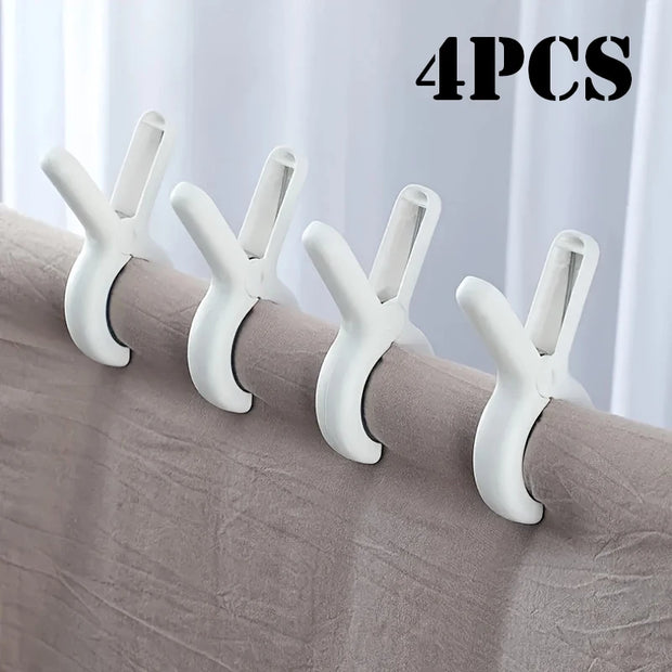 2/4pcs Plastic Clothes Pins with Strong Anti-Rust Springs Heavy Duty Beach Towel Clips Laundry Clothespins to Keep Your Towel