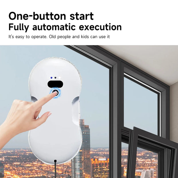 Two-way spray window cleaner machine man automatic electric large suction household high-rise glass window cleaner machine man