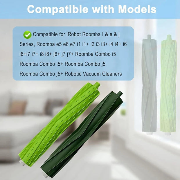 Rubber Roller Brush For Irobot Roomba E I J Series, E5 E6 E7 I3 I3+ I4 I4+ I6 I6+I7 I7+ I8 I8+ J6+ J7 J7+ I5 I5+J5 J5+