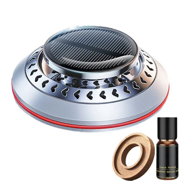 Solar Perfume Diffuser Long Lasting Rotating Car Aromatherapy Car Essential Oils Diffusers Deodorizing Interior Accessories