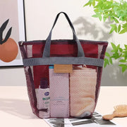 Mesh Makeup Toiletry Storage Bags Handbags Portable Travel Washing Body Shower Tools Organizer Hanging Cosmetic Organizer Pouch