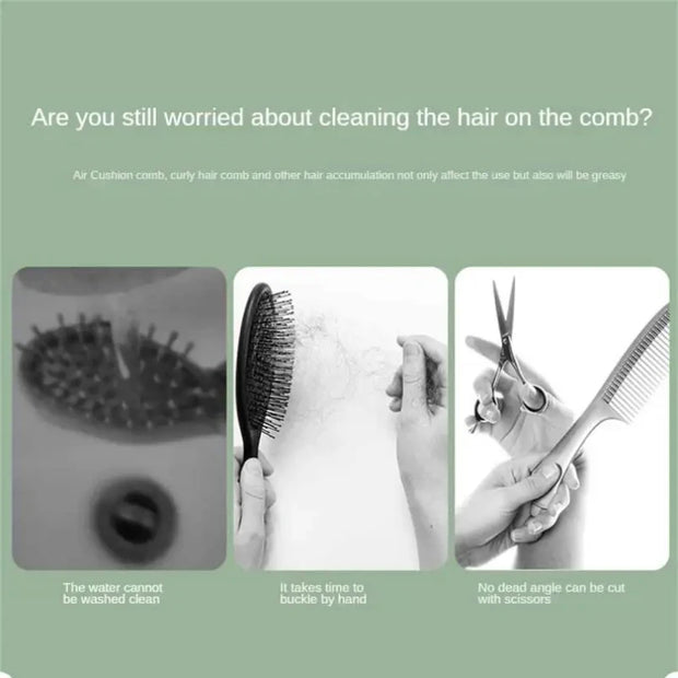 Comb Cleaning Brush Hair Dirt Remover Hairbrush Cleaner Air Cushion Comb Embedded Cleaning Tools for Home Accessories