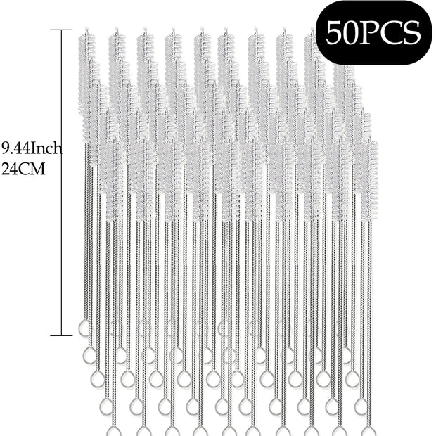 Straw Cleaner Brush Kit for Stanley - (4-Size) Extra Long Pipe Cleaners, Straw Cleaning Brush for Tumbler, Bottle