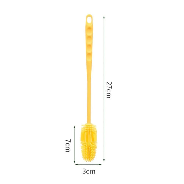 No Dead Corner Silicone Cup Brush Long Handle Portable Cup Scrubber Multipurpose Bottle Cleaning Brush Water Bottle