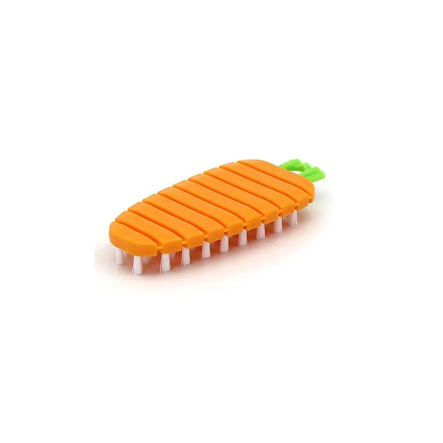 Vegetable Brush Set Potato Scrubber Food Carrot Pattern Flexible Bendable Cleaning Tool Mushroom Potato Corn Egg Kitchen Supplie