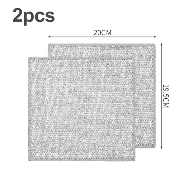 Kitchen Cleaning Cloth Reusable Steel Wire Cleaning Rag Pans Stove Rust Removal Magic Cleaning Cloth Dish Cloth Cleaning Tools