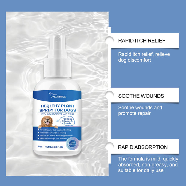 YEGBONG 100ML Dog Care Spray Gentle Cleaning Plant Extracts Skin Nourishing Vet Recommended Multi Purpose for All Breed All Life