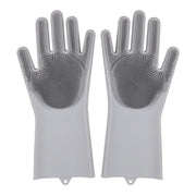 Silicone Dishwashing Gloves with Eco Friendly Multi Purpose for Kitchen Pet Bath Car Cleaning Waterproof Kitchen Cleaning Tools