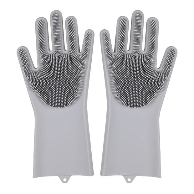 Silicone Dishwashing Gloves with Eco Friendly Multi Purpose for Kitchen Pet Bath Car Cleaning Waterproof Kitchen Cleaning Tools