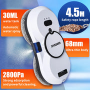 DIVEDEER Home intelligent cleaning robot with automatic water spraying function, anti drop magnetic glass cleaning machine