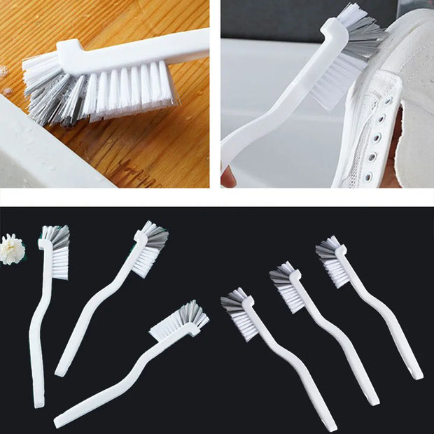 2pcs Clean Brush Long Handle Cup Brush Plastic Cleaning Soymilk Machine Kitchen Juicer Curved Handle Scrubber Home Kitchen Tools
