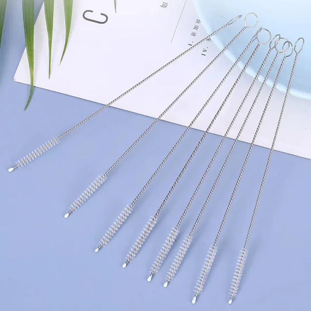 20CM Stainless Soft Hair Suction Glass Tube Cleaner Brushes Straw Bottle Cleaning Brush Cleaning Tools Household Cleaning