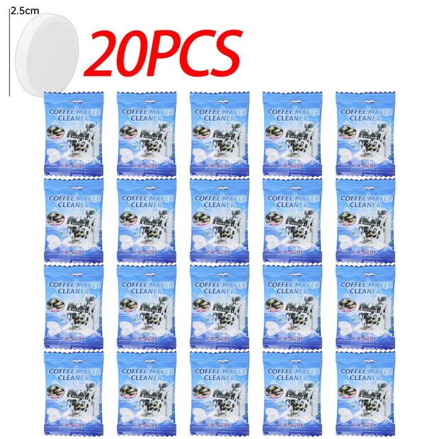 20/5pcs Coffee Machine Cleaning Tablet Strong Descaling Agent For Scale Removal Works On Coffee Makers Kitchen Cleaning Supplies