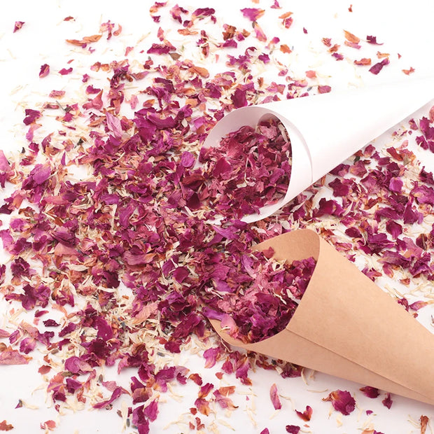 Natural Wedding Confetti Dried Flower Red Rose Petal Pop Wedding Birthday Party DIY Decoration Gift Biodegradable Party Supplies