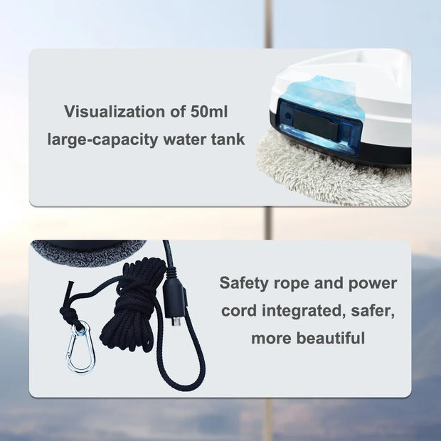 DIVEDEER Intelligent Window Cleaner Bi-directional Triple Spray New Window Cleaner Automatic Dual Spray Mini-Type