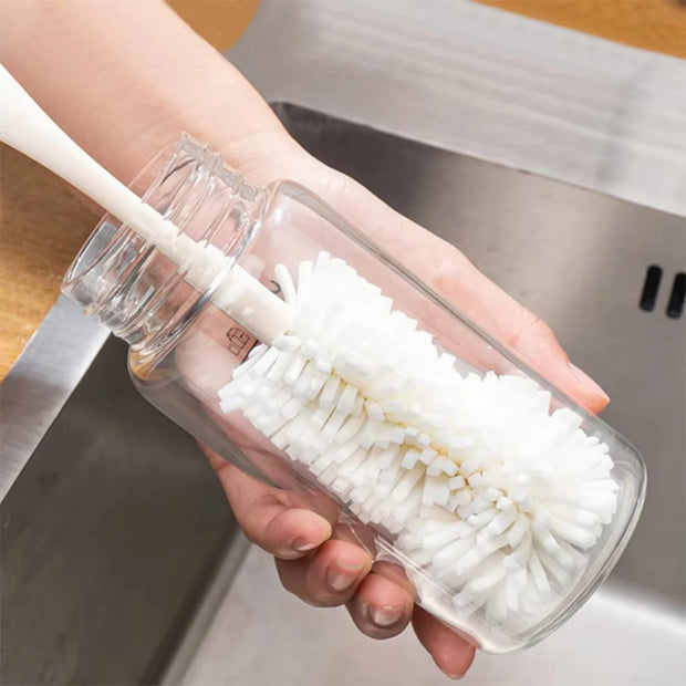 Sponge Brush Cup Scrubber Glass Cleaner Kitchen Cleaning Tool Long Handle Drink Wineglass Bottle Household